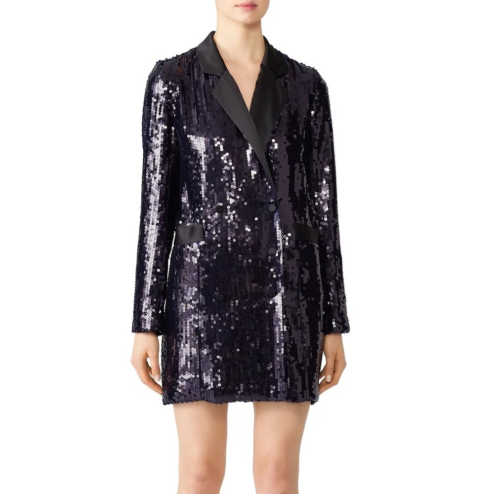 Fleur du Mal Sequin Black Blazer Dress